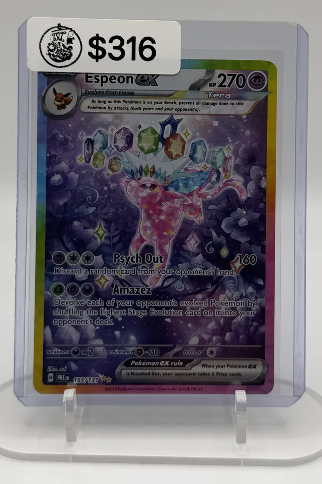 Espeon ex Pokémon trading card
