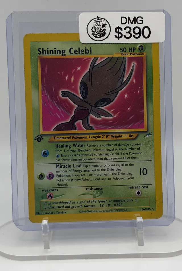 Shining Celebi Pokémon trading card