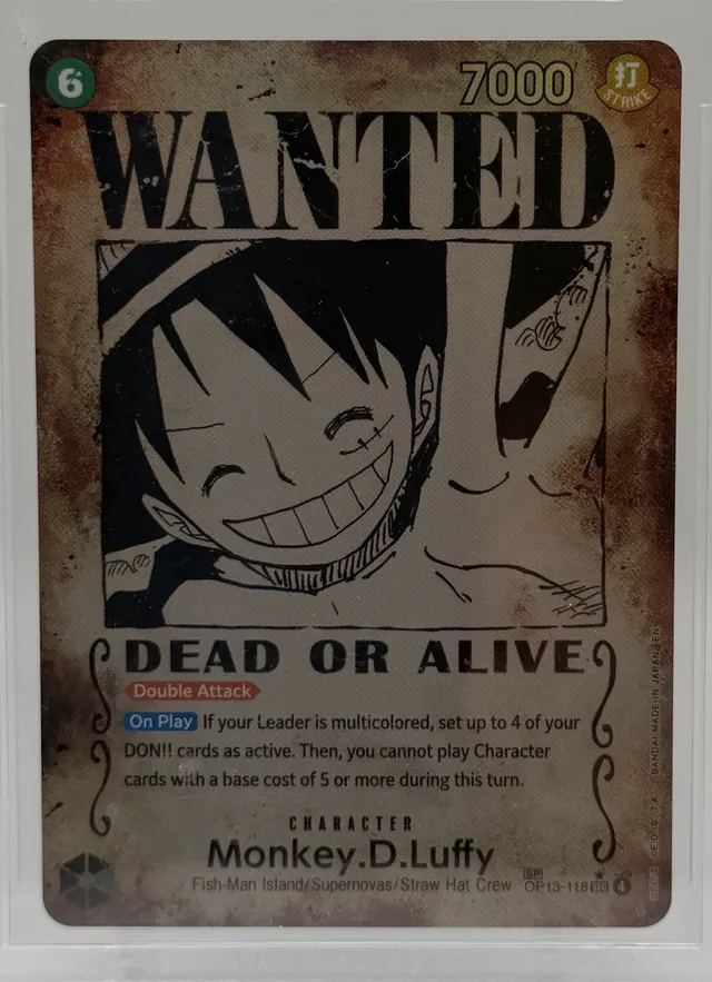 Monkey D. Luffy (Wanted) One Piece trading card