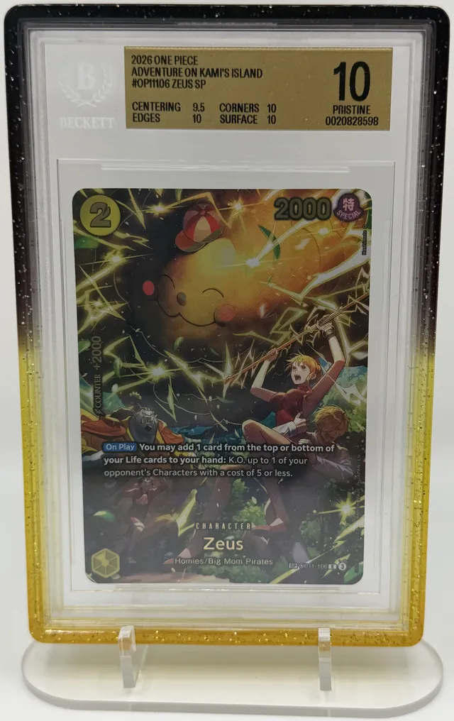 BGS Pristine 10 Zeus One Piece trading card