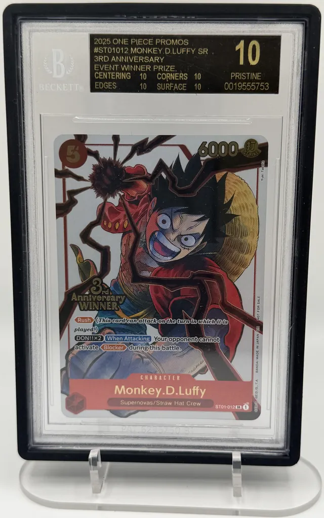 BGS 10 Monkey D. Luffy (3rd Anniversary GR) One Piece trading card