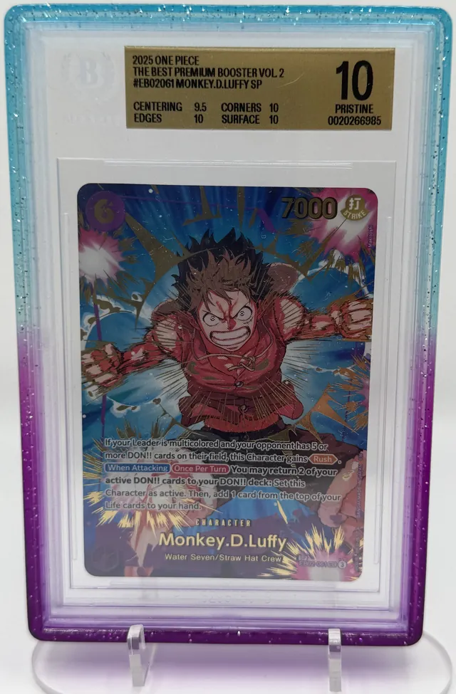 BGS Pristine 10 Monkey D. Luffy SP One Piece trading card