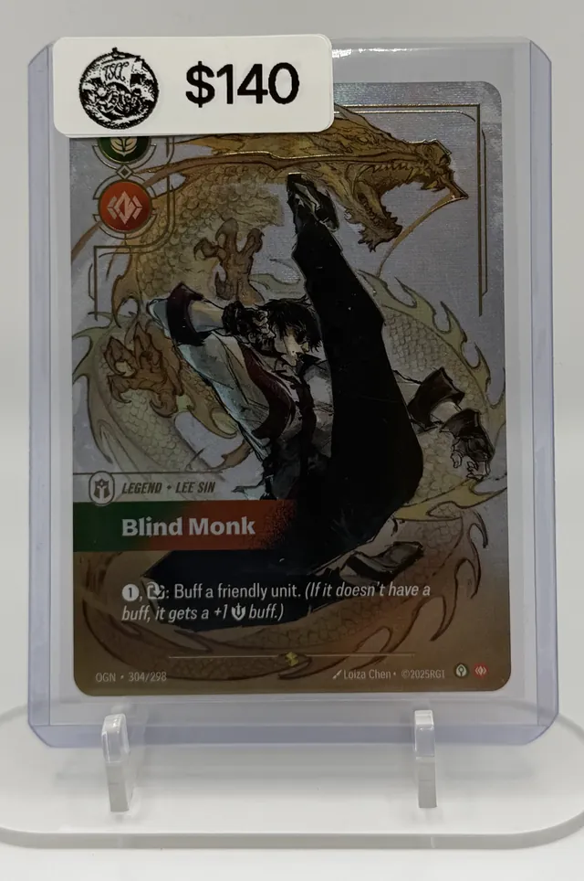 Blind Monk Riftbound card with dragon artwork