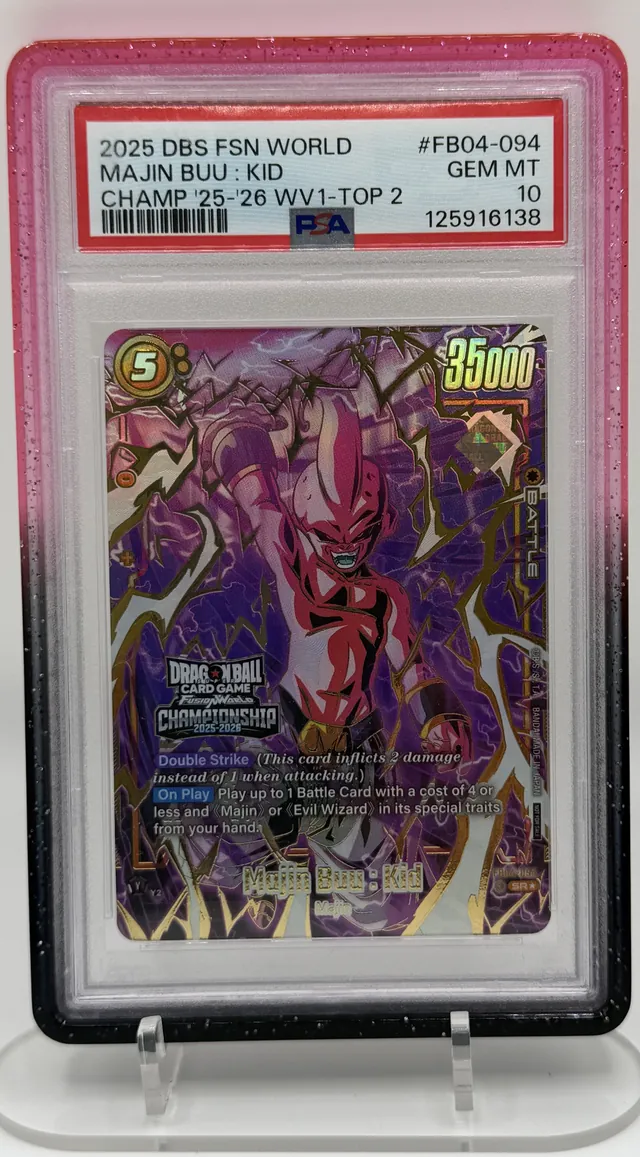 PSA graded Majin Buu Kid trading card