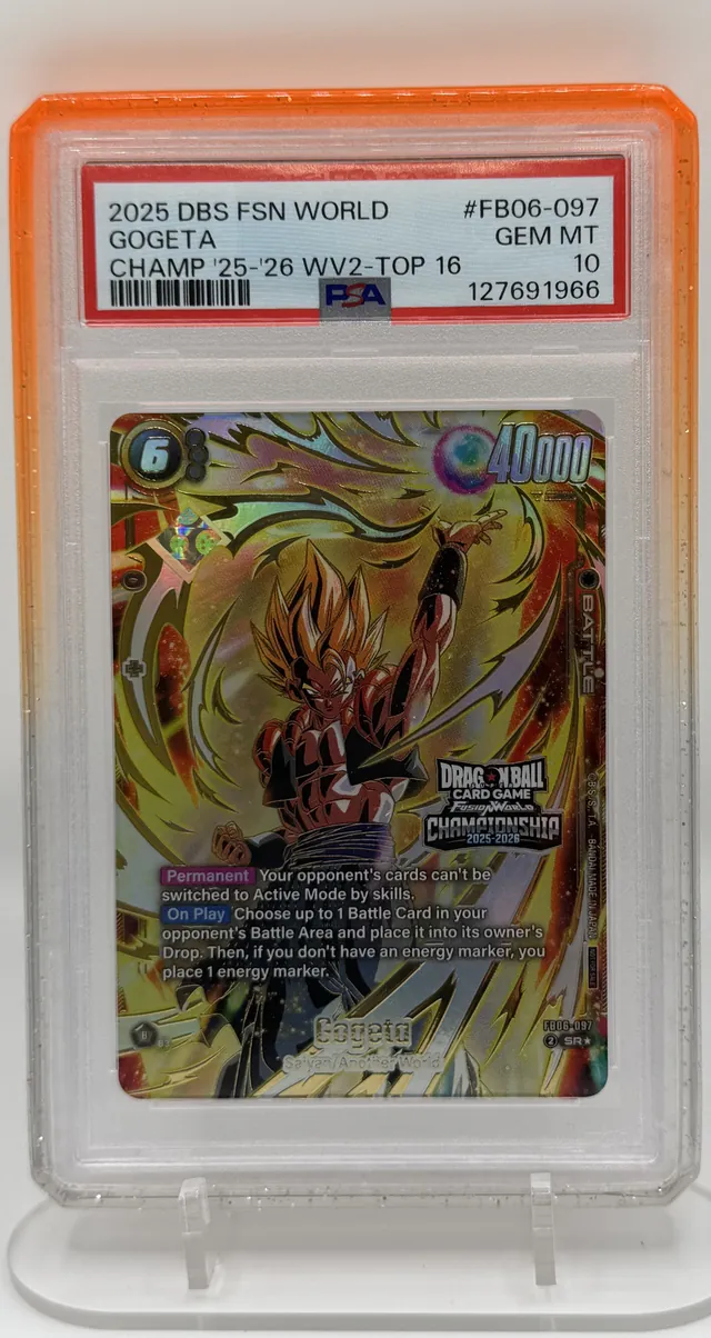 PSA graded Gogeta trading card
